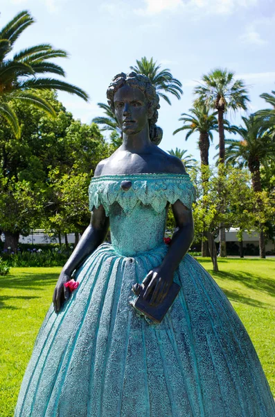 Posąg Princess Sissy Funchal Madera Island — Zdjęcie stockowe