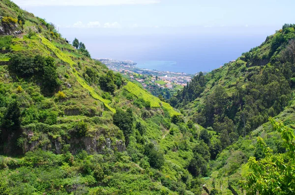 Amplia vista desde "Levada do Norte" - Isla de Madeira, Portugal — Foto de Stock