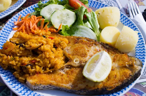 Traditionellt tillagade fisk, ön Madeira, Portugal Royaltyfria Stockfoton