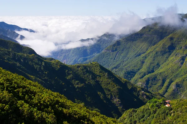 Krajobraz z indeksowania chmur, Madera, Portugalia — Zdjęcie stockowe
