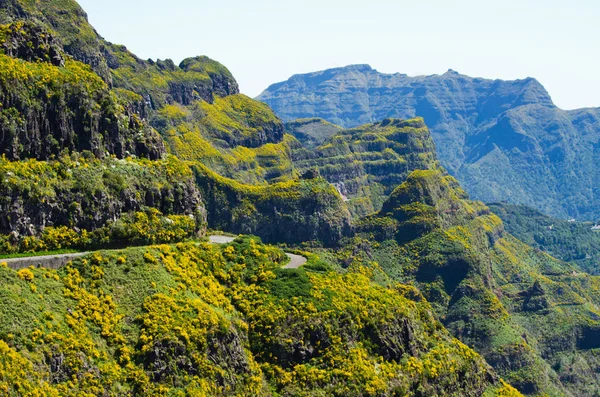 Silnice vysoké madeirské hory - Portugalsko — Stock fotografie