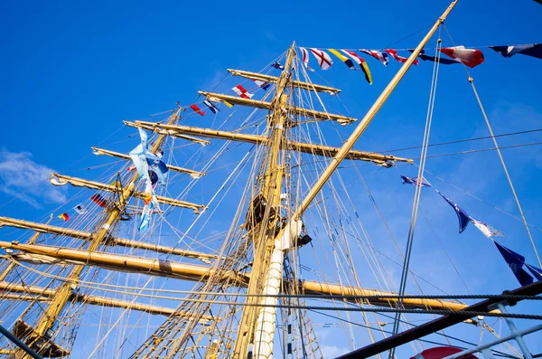 Masts Old Sail Ship — Stock Photo, Image