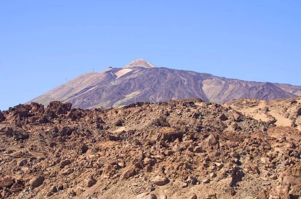 Vulkanikus kilátás Tenerife szigetén, Spanyolország — Stock Fotó