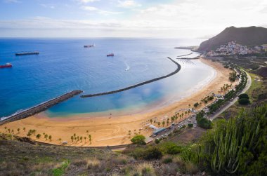 Tenerife, İspanya 'da Las Teresitas Plajı
