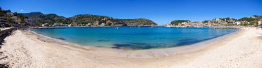 Puerto de Soller plajı, Mallorca, İspanya