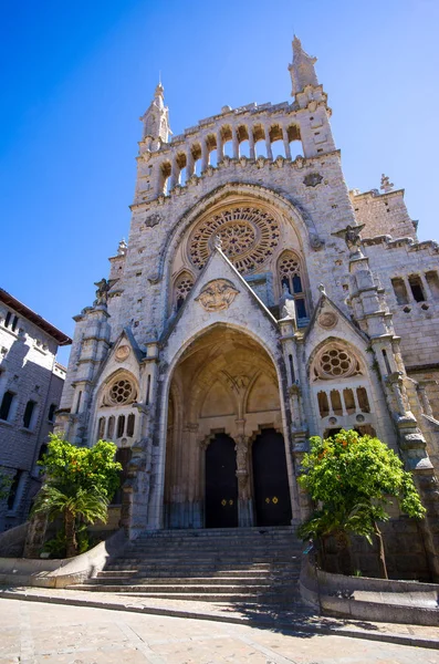 Monumentální katedrála Soller, Mallorca, Španělsko Stock Fotografie