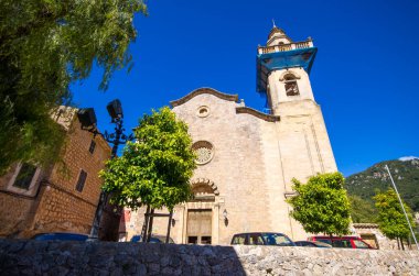 Valldemossa 'daki ünlü kilise - Mallorca, İspanya