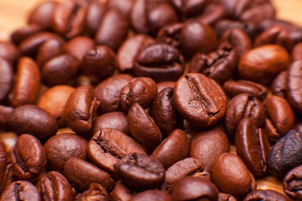 Macro photo of coffee grains — Stock Photo, Image