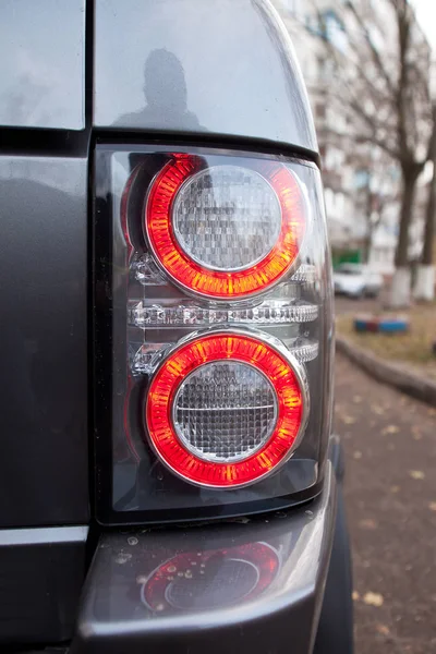 Black SUV Tail Lights with red circles — Stock Photo, Image