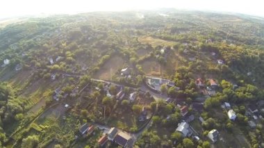 Ukrayna eski köyün havadan görünümü