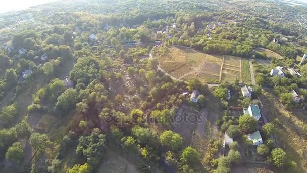 Aerial view of the old village in Ukraine — Stock Footage Aerial view of the old village in Ukraine Royalty Free Stock Video