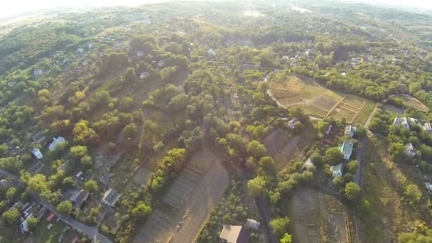 A légi felvétel a régi falu Ukrajnában — Stock videók