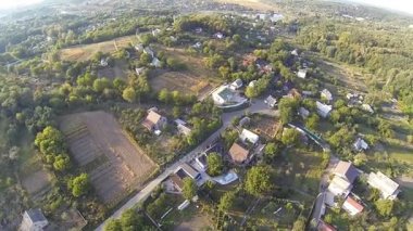 Ukrayna eski köyün havadan görünümü