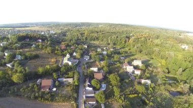 Ukrayna eski köyün havadan görünümü