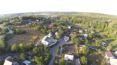 Ukrayna eski köyün havadan görünümü
