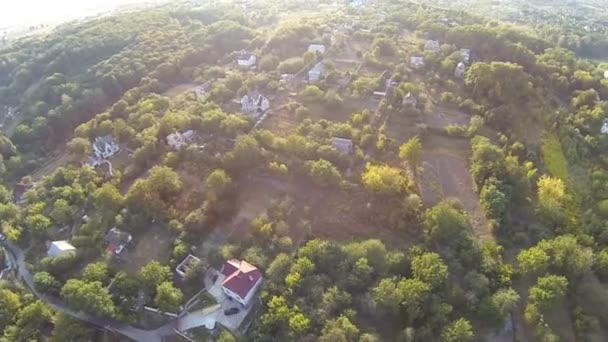 Vue aérienne du vieux village en Ukraine 