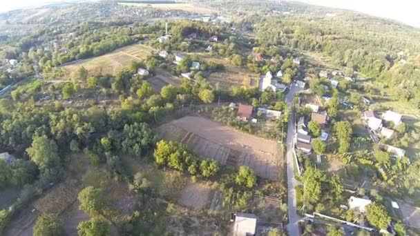 Vue aérienne du vieux village en Ukraine 