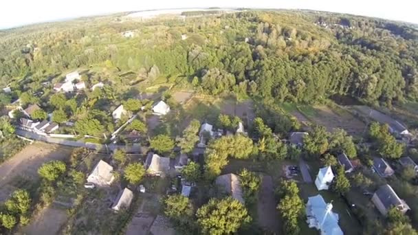 Vue aérienne du vieux village en Ukraine — Video