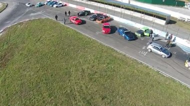 Kiev, Ukrayna - 28 Haziran 2017: Timeattack olay Chayka Autodrome üzerinde