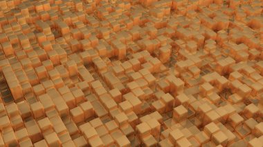 Soyut altın küpleri arka plan görüntüsünü