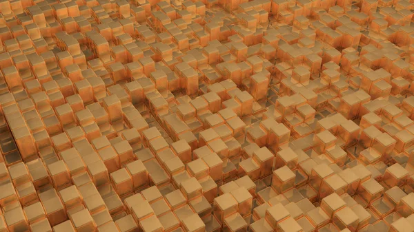 Soyut altın küpleri arka plan görüntüsünü
