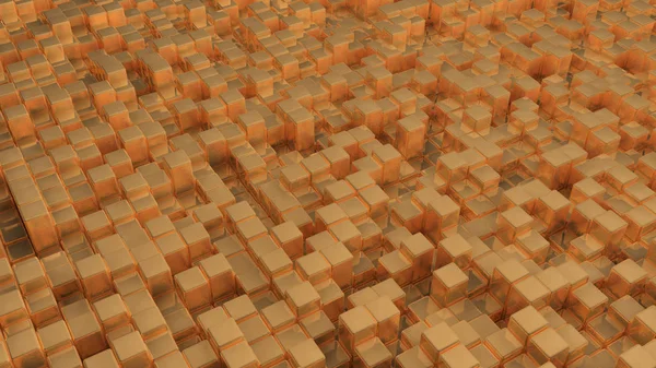 Soyut altın küpleri arka plan görüntüsünü