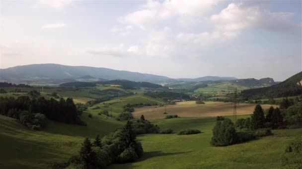 Widok Lotu Ptaka Pasmo Górskie Drzew Tatrach Słowacja — Wideo stockowe
