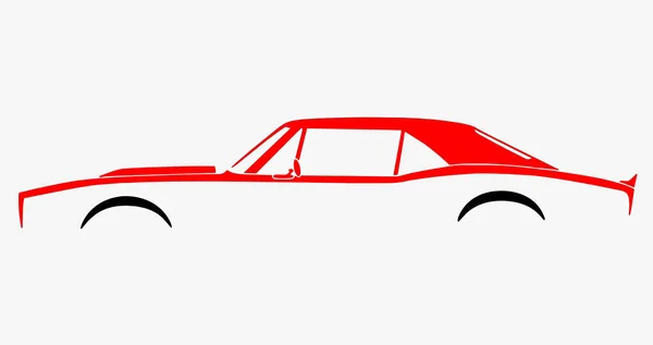 Illustration Old American Car White Background — Stock Photo, Image
