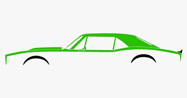 Illustration Old American Car White Background — Stock Photo, Image