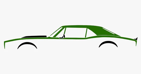 Illustration Old American Car White Background — Stock Photo, Image