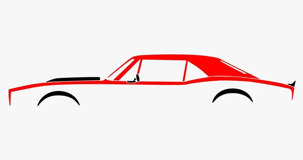 Illustration Des Alten Amerikanischen Autos Auf Weißem Hintergrund — Stockfoto