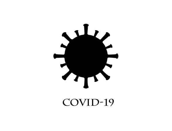 Covid Black Icon White Background — Stock Photo, Image