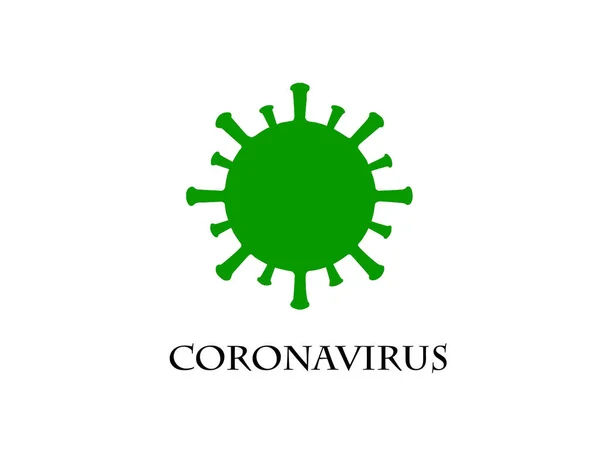 Icône Bleu Coronavirus Sur Fond Blanc — Photo