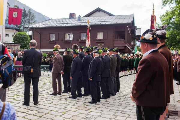 奥地利洛夫尔 2018年5月31日 身着民族服装的阅兵式 — 图库照片