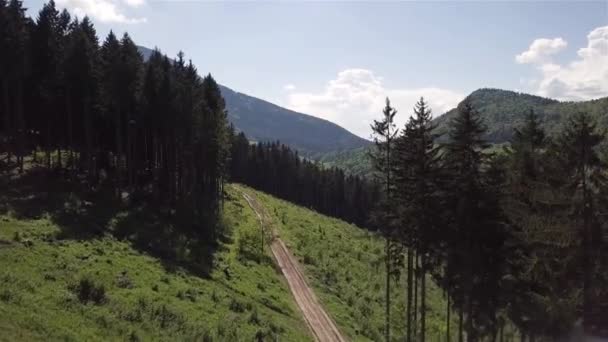 Flygfoto Över Berg Väg Slovakien Tatras — Stockvideo