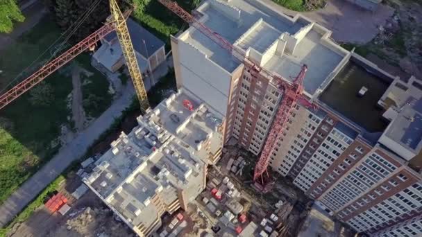 Вид Повітря Вікна Нової Житлової Будівлі — стокове відео