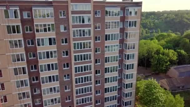 Vista Aérea Las Ventanas Nuevo Edificio Residencial — Vídeo de stock