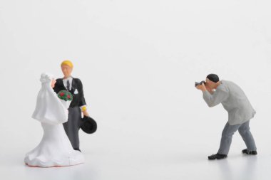 minyatür bir düğün fotoğrafçı