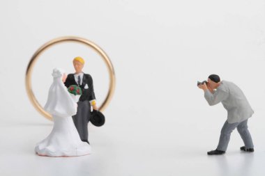 minyatür bir düğün fotoğrafçı