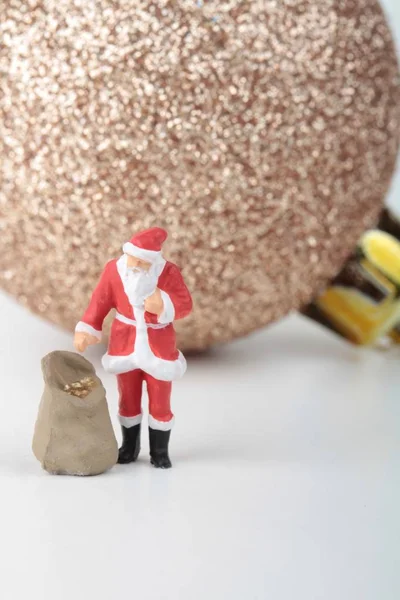 Weihnachtsmann Miniatur Auf Weihnachtsstimmung — Stockfoto