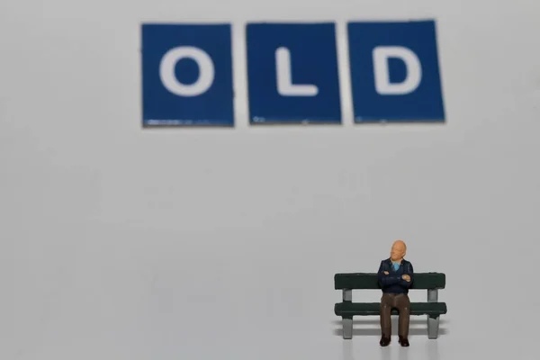 Miniature Figurines Old People — Stock Photo, Image
