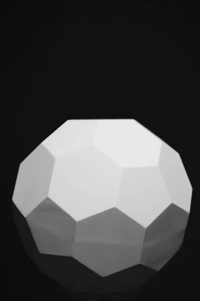 Polyhedron Detail Black White — Stock Photo, Image