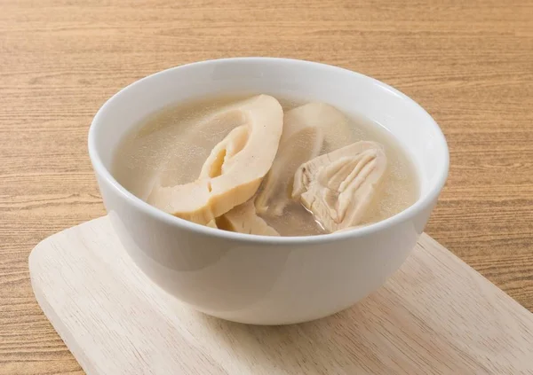 Chinese Bamboo Shoot with Chinese Mushroom Clear Soup — Stok Foto