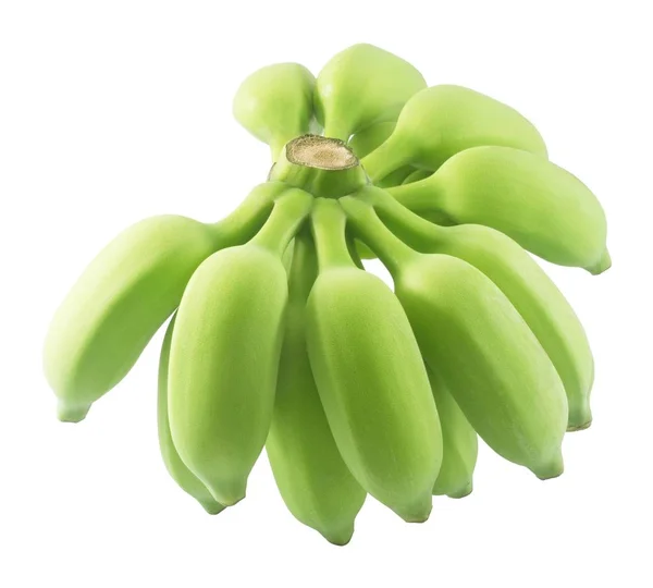 Frutas de banana cruas em um fundo branco — Fotografia de Stock