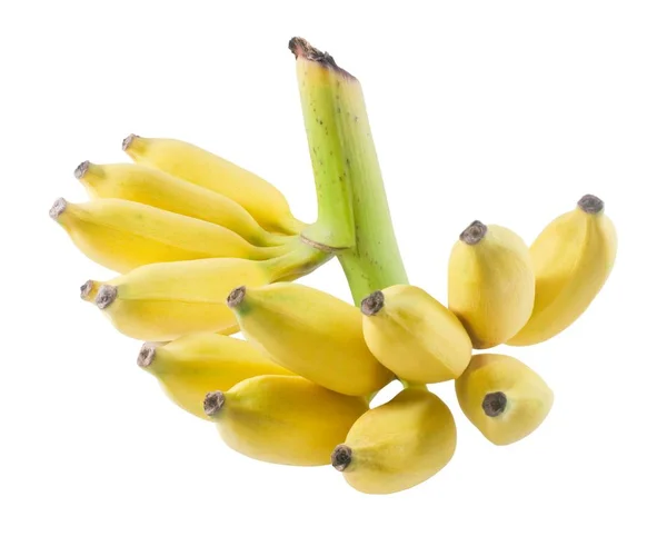 Frutas maduras de banana em um fundo branco — Fotografia de Stock