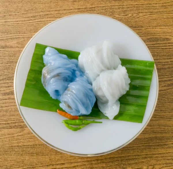 Thai Dessert of Steamed Rice Skin Dumpling — Stok Foto