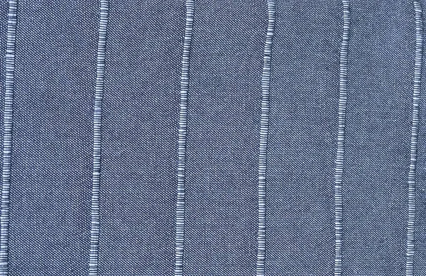 Blauw katoenen stof met strepen patroon achtergrond — Stockfoto
