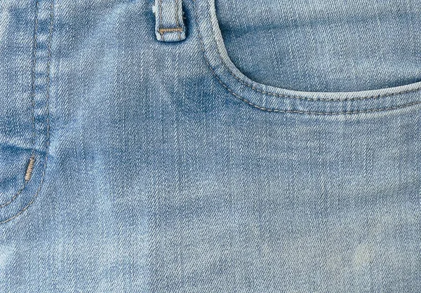 Närbild på blå Denim Jean med Pocket detalj — Stockfoto