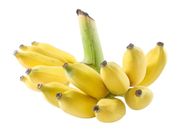 Dojrzałych bananów żółtych owoców na białym tle — Zdjęcie stockowe