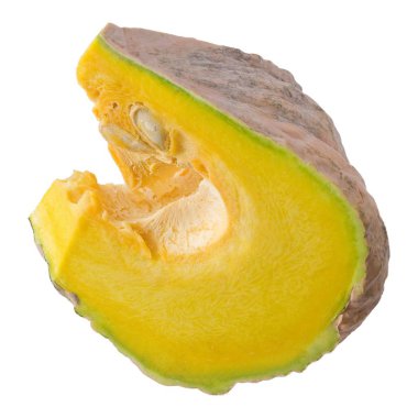 Beyaz zemin üzerine lezzetli taze kabak